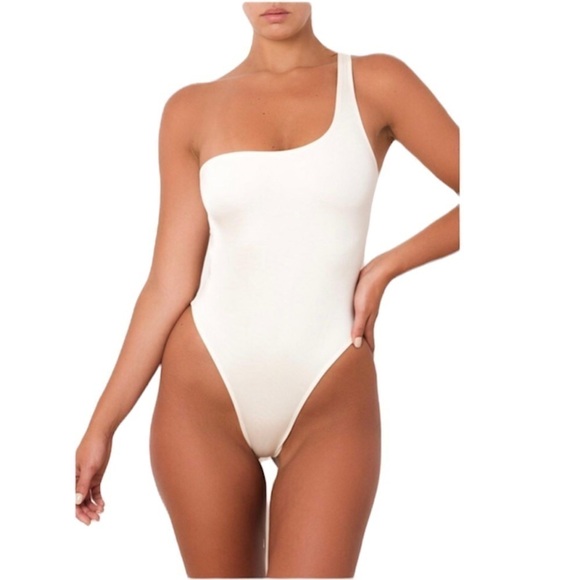 NWT Sommer Stella Shoulder One Piece Reversible Swimsuit Avorio Ivory White XS - Picture 9 of 16
